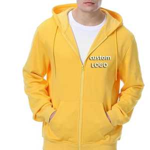 Sudadera con Capucha para Hombre, Estilo Urbano, Cómoda, para Gimnasio, con Cierre, 100% Algodón, para Invierno, Color y Talla Personalizables, Corte Regular, Transpirable - Product Image 1