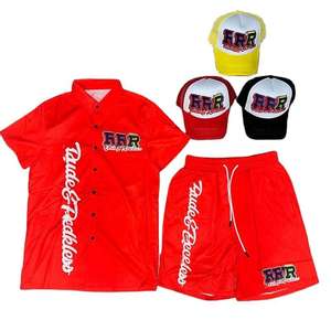 Top qualité dernière tendance économique fabriqué en usine Slim Fit 100% coton boutonné demi-manches t-shirt et ensemble court pour hommes - Product Image 4