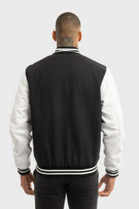 Slim Fit Men Clothing Winter Blank Varsity Jacket Adult Size Custom <b>Logo</b> Plain Letterman Baseball Jackets for Men - Product Image 3