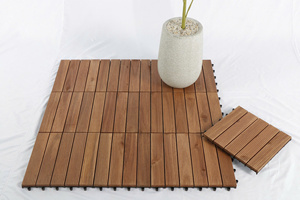 Modern Premium Nghia Son Acacia Wooden Decking <b>Tile</b> 5 Slats Waterproof Easy Installation for Indoor/Outdoor Floor <b>Covering</b> - Product Image 1