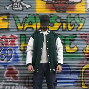 Logo personnalisé OEM Vestes Varsity Letterman Broderie Épaule Baseball Collège Blouson universitaire uni - Product Image 4