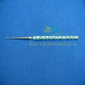 Curette auriculaire manuelle DAVICON DE-021033 certifiée CE, instrument chirurgical en acier inoxydable de haute qualité, procédures de classe I - Product Image 2