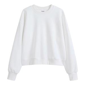 เสื้อยืดลำลองผู้หญิงสำหรับฤดูใบไม้ร่วง ผ้าฝ้ายแท้ ระบายอากาศดี คอกลม มีฮู้ด แต่งลูกไม้ ดีไซน์เรียบง่าย ช่วยให้ดูผอมลง - Product Image 2