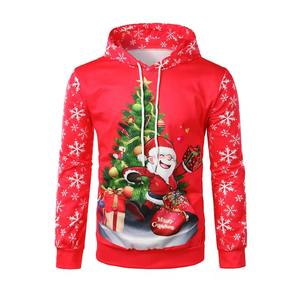 Sudadera con Capucha Navideña para Hombre, Cómoda y Moderna, 100% Poliéster, con Logotipo Personalizado, MOQ Bajo - Product Image 5
