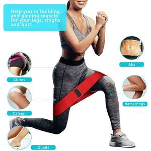 2023 bandes de résistance ensemble pour femme bandes d'entraînement à la maison personnalisées bandes de butin de cercle de hanche pour boucle de jambe en gros tissu antidérapant - Product Image 5