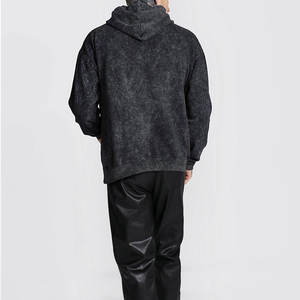 ผู้ผลิต OEM เสื้อสเวตเตอร์ผ้าฟลีซฤดูหนาวคุณภาพดี ผลิตจากโพลีเอสเตอร์/คอตตอน ซักด้วยกรด เป็นมิตรต่อสิ่งแวดล้อม สไตล์สตรีทแวร์ ซักแบบ Stone Washed - Product Image 2