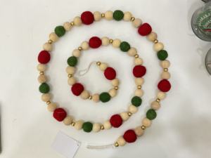 <b>Christmas</b> Decorative Wooden Beads 6 Ft <b>Garland</b> Customized Shape Made in India - Product Image 4