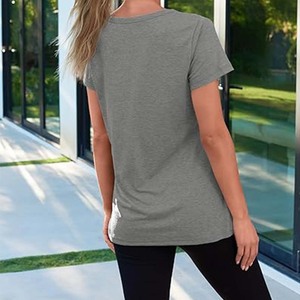 Camisetas Casuales de Verano para Mujer, Cómodas, de Corte Regular, Ecológicas, de Secado Rápido, Transpirables, 100% Algodón - Product Image 4