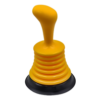 Penyedot Sumbatan Saluran Air Mini Kompak Ramah Lingkungan dengan Gagang Ergonomis Bahan PE/PVC Kuning/Hitam