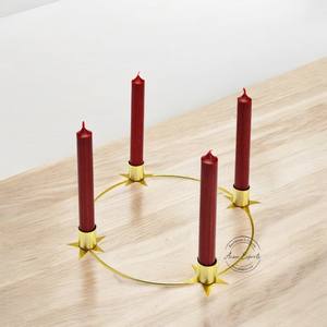 Acme Exports India's Gold Iron Metal <b>Candle</b> Holders with Four <b>Big</b> <b>Candles</b> Minimum Order 100pcs - Product Image 2