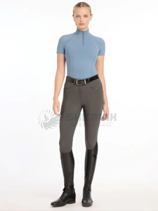 Vêtements équestres thermiques pour femmes couches de base d'équitation avec doublure en polaire isolante encolure haute et poignets extensibles - Product Image 5