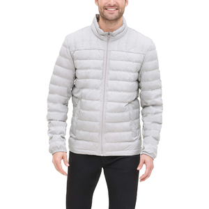 Men Puffer <b>Jacket</b> with Stand Collar and <b>Lightweight</b> Shell Fashion Men Bubble <b>Jacket</b> - Product Image 1