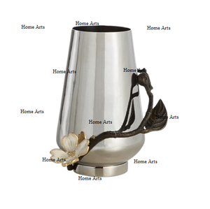 Vase à fleurs couleur argent en aluminium de qualité supérieure fait à la main forme ronde taille personnalisée Vase décor à la maison à vendre - Product Image 6