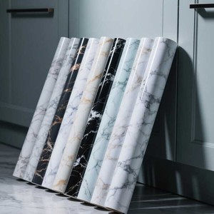 Hot Popular Marble Look Peel and Stick Autoadhesivo Decorativo PVC Vinilo Papel de pared Película de papel tapiz <span class=keywords><strong>para</strong></span> gabinetes de <span class=keywords><strong>puertas</strong></span> - Product Image 1