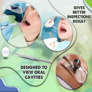 กระจกตรวจฟันคุณภาพสูง ป้องกันฝ้า พร้อมด้ามจับสแตนเลส สำหรับการตรวจช่องปากระดับมืออาชีพ - Product Image 3
