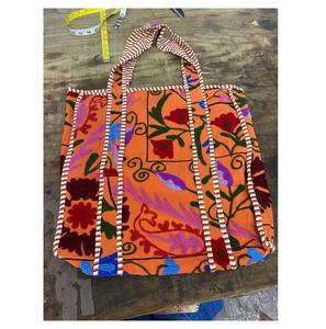 New Suzani Boho Vintage Shoulder <b>Tote</b> Hand Embroidered Cotton <b>Canvas</b> Bucket <b>Bag</b> Dual Handle <b>Women's</b> Shopping Gift <b>for</b> Daily Use - Product Image 2