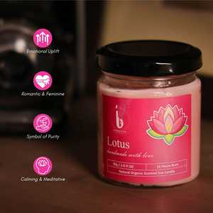 Lotus Aroma Soy Wax Scented <b>Jar</b> <b>Candle</b> Eco Friendly Relaxation <b>Candle</b> for Bedroom Living Room & Spa Wholesale - Product Image 5