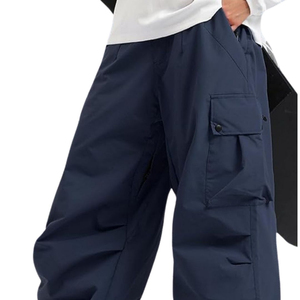 2025 hommes snowboard ski Baggy chaud Coudra pantalon haute rue neige/Baggy/pantalon/Snowboard jambe large coupe-vent chauffant - Product Image 3