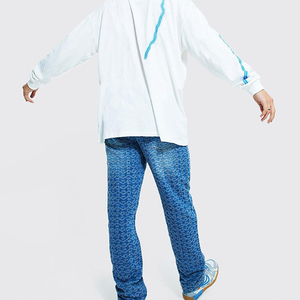 Pantalones Vaqueros de Mezclilla Lavados para Hombre, Color Azul con Diseño, Nuevo Arribo, Calidad Premium, Proveedor Mayorista de Fábrica - Product Image 3