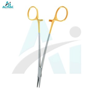 Portaagujas Manual de Acero Inoxidable de Alta Calidad ALMAC para Sutura de Precisión en Cirugías Médicas y Veterinarias, Antideslizante - Product Image 4