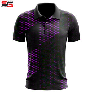 Vente en gros, polos originaux en polyester sublimation, polos à manches courtes avec broderie de logo personnalisé pour hommes et femmes - Product Image 2