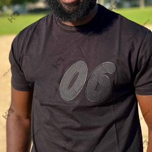 Alpha Noir Hommes Fraternité T-Shirt Applique Broderie Lettres Grecques 100% Coton Personnalisé Imprimé High Street Style Eco-Friendly - Product Image 6