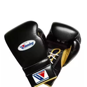 Gants de boxe personnalisés Winning en cuir PU blanc/noir/rouge, avec fermeture auto-agrippante et logo personnalisé, 8oz 10oz 12oz 14oz - Product Image 2
