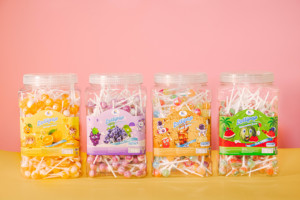 Dai Long Best Quality Apple Lollipop Tasty Sweet Soft Fruit <b>Candy</b> With Stick Flavorful Decorated Bottle Packaging - Product Image 2