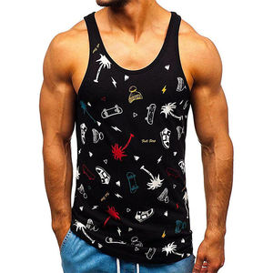 Débardeur de fitness personnalisé pour hommes avec logo, imprimé par sublimation, ajustable, confortable, service OEM, personnalisable à chaud - Product Image 1