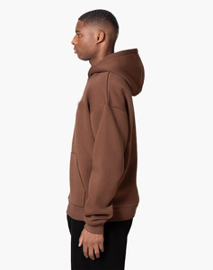 100% algodón peso pesado 465GSM pulóver sudaderas con capucha hombres con bolsillo de canguro holgado hombro caído estilo Streetwear para adultos - Product Image 2