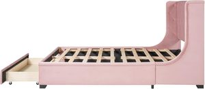 Shayne lit de style moderne de luxe haut de gamme en cuir personnalisable rembourré 300000 SKU ODM ensemble de meubles de chambre à coucher en bois tendre - Product Image 6
