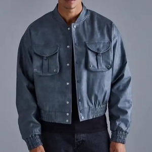 Veste de baseball brodée avec logo design Veste universitaire Blouson de baseball délavé pour hommes et femmes - Product Image 1