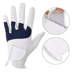 Gant de golf en cuir Cabretta de haute qualité pour hommes pour la main droite respirant et pour les golfeurs d'hiver à gauche-Blanc - Product Image 5