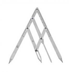 Regla de Microblading para cejas, herramienta simétrica de medida permanente para cejas, regla de equilibrio de posicionamiento de 3 puntos, acero inoxidable - Product Image 1