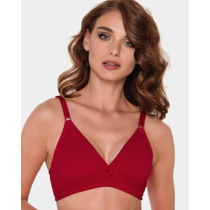 Bralette de Algodón Cómodo sin Varillas para Mujer, 120 Push-Up, Cierre Frontal, Relleno, Tejido de una Pieza, Logotipo en la Copa, AYCI-120, Uso Diario - Product Image 1