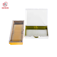 Boîte d'emballage pour cils vide en plastique GPPS, forme rectangulaire légère, couvercle transparent, haute qualité, OEM/ODM, logo personnalisé, plateau à cils
