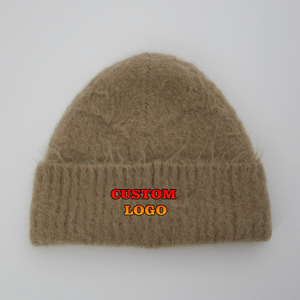 Top diseño de moda Unisex Color sólido Jacquard tejido acrílico invierno Beanie logotipo personalizado bordado estilo Vintage playa listo - Product Image 1