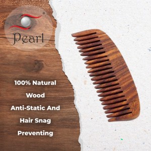 Peigne à barbe à manche en bois pour hommes pour coiffer et toiletter votre barbe par Pearl - Product Image 4