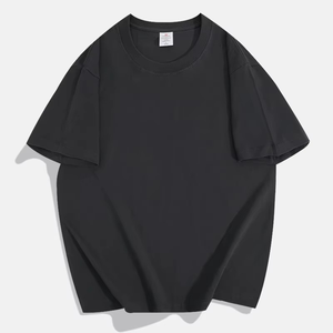 Nouveaux T-shirts décontractés pour hommes et femmes en coton 100% tricoté de haute qualité, motif uni, col rond, design imprimé - Product Image 2