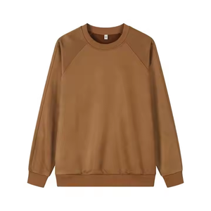 เสื้อสเวตเตอร์แบบสวมศีรษะหนังกลับสำหรับผู้ชายเสื้อสเวตเตอร์คอกลมแขนยาวทรงโอเวอร์ไซส์280กรัมจากผู้ผลิตในจีน - Product Image 2