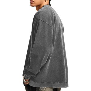 เสื้อฮู้ดและเสื้อสเวตเตอร์เปิดไหล่ทรงโอเวอร์ไซส์ผ้าคอตตอนผสมมีฮู้ดใช้ได้ทั้งชายและหญิงโลโก้ที่กำหนดเอง - Product Image 4