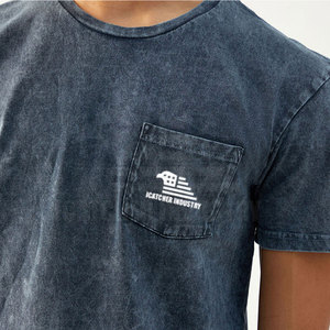 T-shirts 100% coton lavés à l'acide de bonne qualité T-shirts lavés à l'acide personnalisés en gros - Product Image 6
