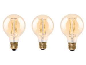 Ampoule LED ronde G80 de 8W, ampoule à filament E27, style vintage décoratif, lumière chaude/jaune 2200K - Product Image 2