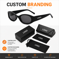 Lunettes de soleil ovales en acétate Mellume OEM ODM, style œil de chat, avec logo personnalisé, verres CR39, emballage de marque, pour hommes et femmes