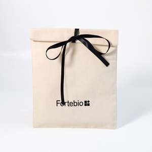 Sac de rangement en mousseline de coton naturel grand format avec rabat, personnalisable avec logo, écologique, durable, pour vêtements, couettes, cadeaux, anti-poussière - Product Image 6