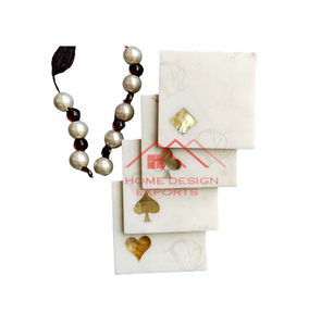 Dessous de verre en marbre pour décoration de maison de luxe avec logo imprimé Mable - Product Image 1