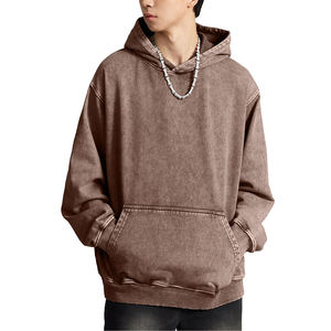 Usine Meilleure Qualité Design Hommes Acid Wash Hoodies Votre Propre Logo Acid Wash Hommes Pull Hoodies - Product Image 1
