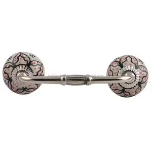 Vente chaude en vrac traditionnel en laiton argent Floral Base porte-rouleau de papier toilette pour accessoires de salle de bain dernière conception - Product Image 6