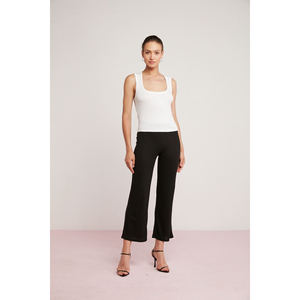 ETHIQUET Biana Women's 100% Cotton Ribbed Look Fitted Thick <b>Strappy</b> Round Neck Tank <b>Top</b> - Product Image 4