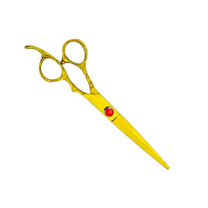 Professionnel Full Gold Barber Cheveux Ciseaux En Acier Inoxydable Fantaisie Vis Lame Pointue Avec Étui En Cuir - Product Image 4